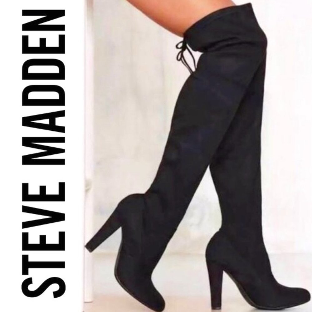 Steve Madden Shoes | Gracelyn Thigh High Black Boots